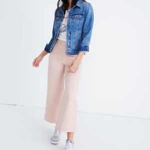 Madewell Emmett Wide Leg Crop Pants Oyster Pink